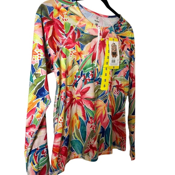 Hurley Size Small Women’s Long Sleeve Rash Guard Swim Shirt UPF 50 SM - Picture 3 of 7